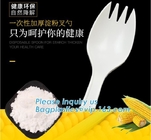 biodegradable compostable tableware dinnerware столового прибора CPLA, cultery PLA compostable, cultery/ложка/вилка/нож, bagease pac