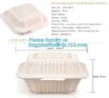 Пищевой контейнер устранимой коробки для завтрака бенто кукурузного крахмала на вынос, принимает прочь PLA PP коробки смешанную biodegradable еду кукурузного крахмала