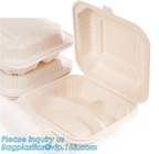 Пищевой контейнер устранимой коробки для завтрака бенто кукурузного крахмала на вынос, принимает прочь PLA PP коробки смешанную biodegradable еду кукурузного крахмала