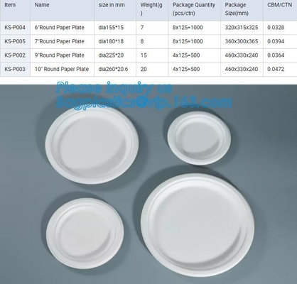 Бумажная тарелка пульпы сахарного тростника Compostable изготовленных на заказ экологических biodegradable подносов устранимая, волокно соломы пшеницы, багасса Su