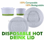 Biodegradable чашка майцены CPLA Eco дружелюбная устранимая, изготовители крышки кофейной чашки горячей продажи пластиковые приспособленные для бумажного co