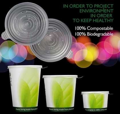 чашка чашки чая 300ml CPLA устранимая новая Biodegradable Compostable замороженная, изготовители крышки чашки приспособленные для бумажной кофейной чашки