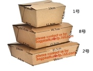 Экологически дружелюбная устранимая коробка для завтрака бумаги kraft, коробка для завтрака бенто бумаги, устранимое хранение k еды пищевого контейнера