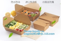 Коробка устранимого пищевого контейнера коробки для завтрака новой коробки для завтрака Брауна Kraft на вынос бумажная складывая Biodegradable упаковывая бумажная