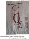 Острая нижняя сумка еды, сумка еды в-образности нижняя, плоская нижняя сумка хлеба бумаги еды с ветровым стеклом, Recyclable br сэндвича