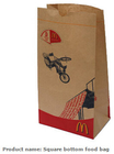 Дешевые хозяйственные сумки Брауна бумажные без бумажного мешка Kraft качества еды бумажного мешка хлеба ручки, стоят вверх оптовая продажа Dispo Брауна