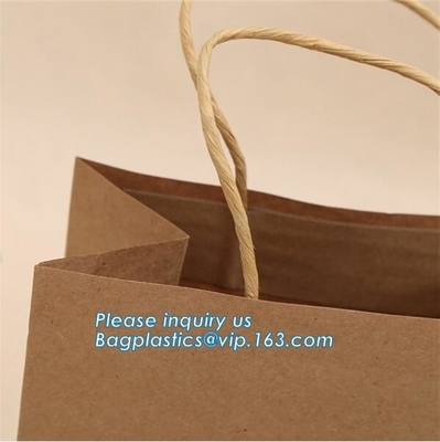 Ранг shoppinFood бумаги Брауна kraft напечатала сумки упаковки хлеба бумаги kraft коричневого цвета пекарни жиронепроницаемые с ясным окном,