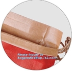 Водоустойчивая сумка риса бумаги Kraft Drawstring, подарка бумажного мешка kraft риса еды качества еды сумка оптового упаковывая, BAGEASE