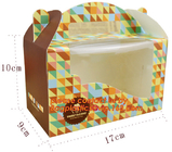 декоративные персонализированные бумажные коробки торта, изготовленная на заказ коробка торта ручки artpaper с окном PVC, коробками свадебного пирога с handl