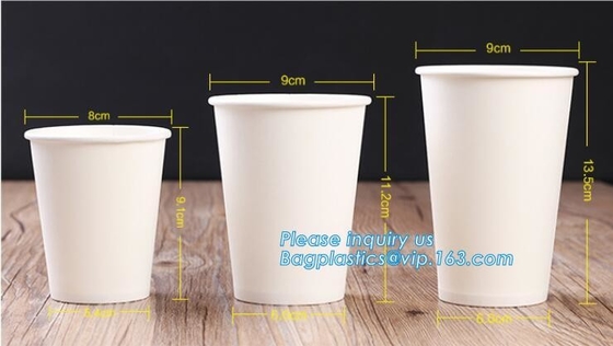Бумажный стаканчик 8 OZ устранимый Eco дружелюбный, чашка PACKAG сока воды молока кофе устранимого бумажного стаканчика kraft ориентированная на заказчика