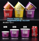 Серия изготовленным на заказ напечатанного логотипом двойным покрытого PE бумажного стаканчика мороженого с крышкой от bagease bagplastics изготовителя Ухань