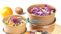 Чашка салата, чашка супа, салатница, плошка для супа, шар Kraft большой емкости устранимый бумажный с едой Eco бумажной крышки на вынос