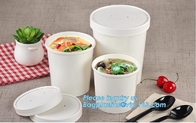 Чашка белой бумаги для таможни мороженого устранимой напечатала бумажную плошку для супа, бумажный стаканчик супа бумажного стаканчика Kraft/фаст-фуда горячий