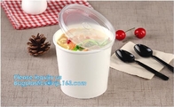 Чашка белой бумаги для таможни мороженого устранимой напечатала бумажную плошку для супа, бумажный стаканчик супа бумажного стаканчика Kraft/фаст-фуда горячий
