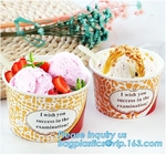 Бумажные стаканчики мороженого качества еды стандартные для европейского и американского рынка, изготовленный на заказ логотип напечатали устранимое scround мороженого