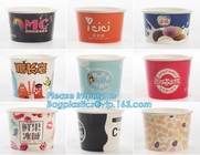 Бумажные стаканчики мороженого качества еды стандартные для европейского и американского рынка, изготовленный на заказ логотип напечатали устранимое scround мороженого