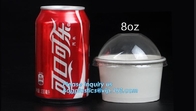 примите прочь чашки мороженого 8oz 4oz 7oz с крышками купола 95mm, дружественным к Эко повторно использованным бумажным стаканчиком мороженого 12oz с ложкой крышки