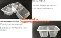 Коробка контейнера обеда устранимой пластиковой еды 4 отсеков термальная, пластиковая коробка на вынос еды с соединиенным bagease крышки