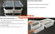 Коробка контейнера обеда устранимой пластиковой еды 4 отсеков термальная, пластиковая коробка на вынос еды с соединиенным bagease крышки