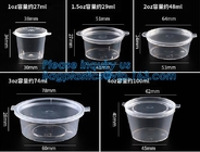 Устранимые чашки соуса с коробками тар для хранения еды крышки упаковывают чашки Box&amp;Lid портативные устранимые портативные пластиковые