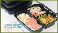 Устранимый пластиковый поднос суш печатания коробки доставки еды для упаковки еды, еды БЕДЕР материальной устранимой черной пластиковой