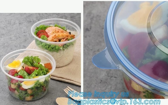 Microwavable пластиковые устранимые шары риса для еды, Pp контейнера упаковки еды 550ml вокруг устранимого дешевого высокого qualit