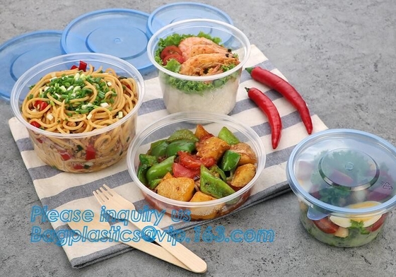 Microwavable пластиковые устранимые шары риса для еды, Pp контейнера упаковки еды 550ml вокруг устранимого дешевого высокого qualit