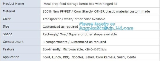 ПАКЕТ контейнеров BAGEASE BAGPLASTICS гастронома пищевых контейнеров круглых пищевых контейнеров пищевого контейнера отсека прямоугольный