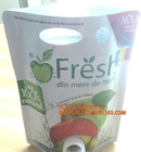 особенный форменный полиэтиленовый пакет сока свежих фруктов/мешки младенца выпивая пакуя, напечатанная стойка пластмассы вверх по свежему замороженному плоду