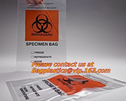 Цитотоксический отход кладет клинический Autoclavable Biohazard в мешки кладет сумки в мешки крови сумок перехода