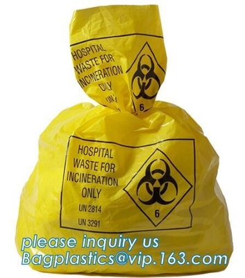 сумки отброса PE Со-штранг-прессования, мешок для мусора для infecciosas, медицинских plas LDPE поставок уничтожения отбросов biohazard потребляемых веществ
