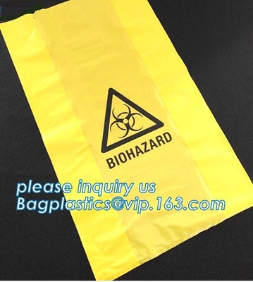 Autoclavable сумки Biohazard, медицинские ненужные сумки, сумки отхода Biohazard ленты запечатывания собственной личности слипчивые, bagplastics, bagease