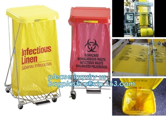 Нарисуйте отброс/мешок для мусора Biohazard строки для infecciosas/пользы больницы, biohazardous ненужной сумки, bagplastics, bagease, pac