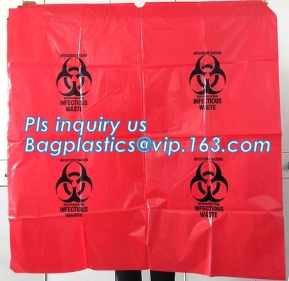 Сумка устранимого drawstring biohazard заразного пластикового медицинская ненужная, ба выдвиженческого мини drawstring biohazard упаковывая