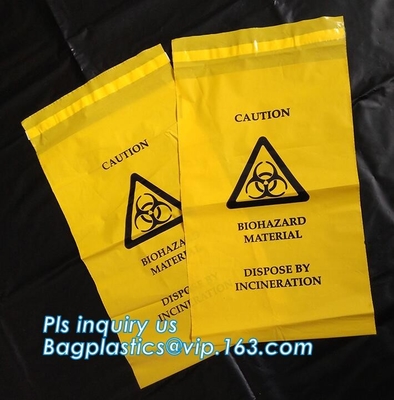 сумок отхода biohazard уплотнения собственной личности сумка удаления слипчивых клиническая resealable опасная, герметизируя сумки отхода Biohazard ленты