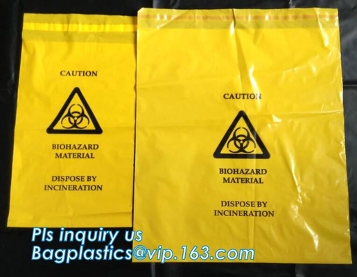 сумок отхода biohazard уплотнения собственной личности сумка удаления слипчивых клиническая resealable опасная, герметизируя сумки отхода Biohazard ленты