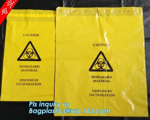 Медицинская сумка Biohazard/загерметизированная собственной личностью сумка отхода biohazard, медицинские устранимые полиэтиленовые пакеты/само- герметизируя сумка z стерилизации