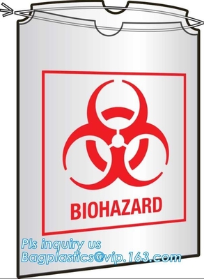 Biohazard повторно использует покрашенную ненужную сумку отброса на крене, красочных сумках biohazard, покрашенном медицинском ненужном garba biohazard сумок