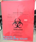 Фармацевтический переход образца кладет сумку в мешки желтой скорой помощи медицинскую ненужную, заразный аварийный Autoclavable ба Biohazard