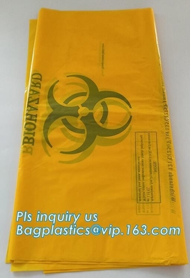 Сумки автоклава LDPE Biodegradable медицинских поставок уничтожения отбросов biohazard Drawstring медицинских пластиковые, bagease, pac, sa