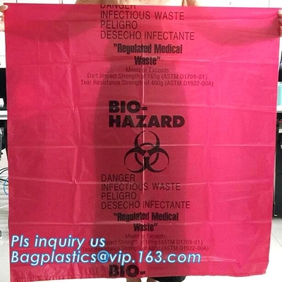 8-10 отход Biohazard медицинских ненужных мешков для мусора галлона Compostable кладет заразные ненужные сумки в мешки Basure Infecciosa, bagplasti