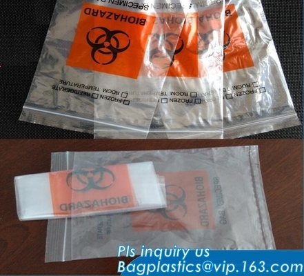 8&quot;» BIOHAZARD *10 НАПЕЧАТАЛО СУМКИ ОБРАЗЦА с разрывом оффлайн, 3 сумки образца Biohazard стены, переход образца лаборатории