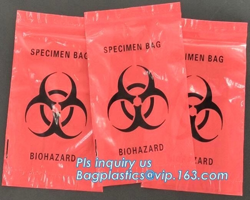 8&quot;» BIOHAZARD *10 НАПЕЧАТАЛО СУМКИ ОБРАЗЦА с разрывом оффлайн, 3 сумки образца Biohazard стены, переход образца лаборатории