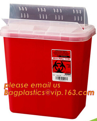 крышка sharpsguard желтая диезы 1 ltr, стена контейнера 1quart избавления диезов установила медицинское для больницы и клиники
