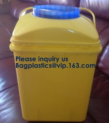 Избавления иглы biohazard больницы OEM 3l 5l 10l 12l 21l 22l контейнер диезов безопасности желтого медицинского пластиковый