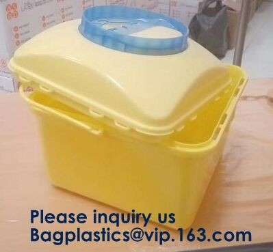 Избавления иглы biohazard больницы OEM 3l 5l 10l 12l 21l 22l контейнер диезов безопасности желтого медицинского пластиковый