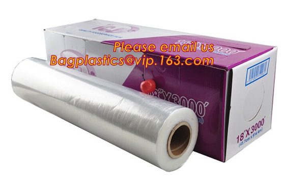 Водоустойчивый прозрачный обруч еды pvc 12mic pe 30cm подгонянный, простирание Китая прильнуть еда pe изготовителя обруча создать программу-оболочку с
