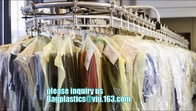 Костюм одежды ясного винила Showerproof PEVA пластиковый одевает противопыльные кожухи плеча, складные сумки хранения одежды пылится доказательство