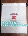 biodegradable подгонянный поли пластиковый мешок для белья гостиницы Drawstring, одежды гостиницы упаковывая для полиэтиленового пакета прачечной