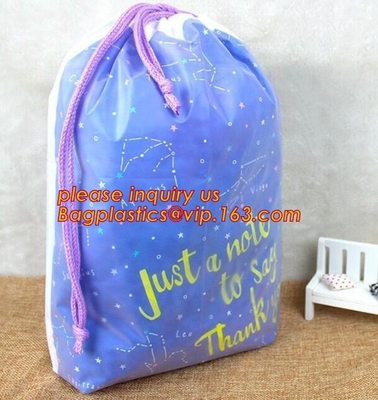 Сумка Biodegradable прачечной drawstring поли, bagease сумки drawstring сумки мешка для белья LDPE строки хлопка изготовленное на заказ поли